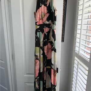 Xtaren Pink Halter Maxi Sundress for Weddings